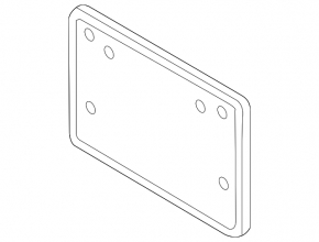 Audi A6 C7 16-18 front bumper license plate holder, black, S-line pack, non-factory holes