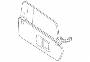 Left visor Audi Q7 16- black, without hook