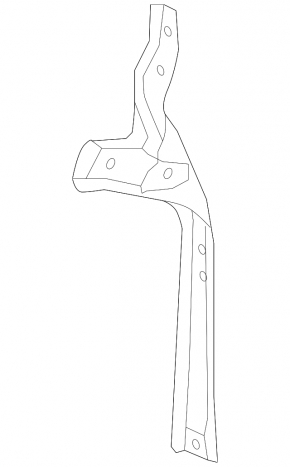 Front bumper bracket central Toyota Rav4 13-15 prerest vertical