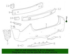 Left rear bumper tow hook cap for Lexus GS 13-19