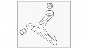 Rear left longitudinal arm Hyundai Elantra 21-26