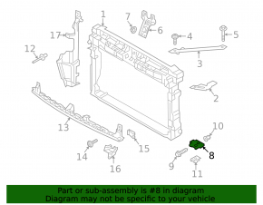 Headlight bracket right VW Golf 15- 1.8
