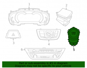 Start-Stop button BMW 5 G30 17-23