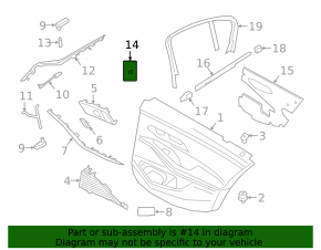Front right window lift control BMW i4 22-26