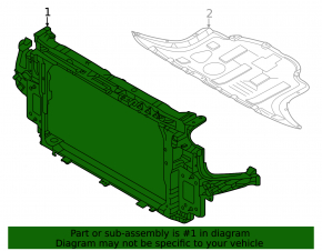Kia Seltos 2011-2015 1.6, 2.0 radiator panel
