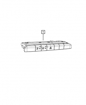 Jeep Compass 22-23 dashboard button block for parking sensors, stop-go, automatic parking, and lane-keeping camera