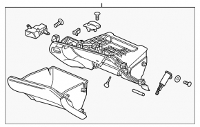 Glove box, glove compartment Honda Clarity 18-21 usa black, scratches