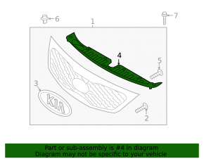 TV cover Kia Sorento 14-15 rest 2.4, 3.3