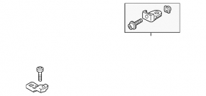Upper left headlight mount repair kit Audi Q5 8R 09-17