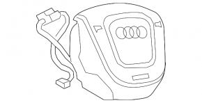 Airbag in steering wheel driver Audi Q3 8U 15-18 black