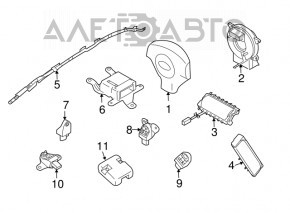 SRS airbag module (airbag computer) for the 2012 Subaru Forester