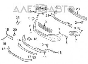 Front bumper mount left Ford Explorer 16-19 rest SIGNEDA