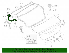 Trunk lid hinge left Nissan Altima 19-24
