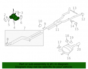 Downpipe with catalytic converter BMW X5 E70 07-13 3.0T N55