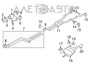 Downpipe with catalytic converter BMW X5 E70 07-13 3.0T N55