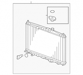 Honda CRZ 11-16 water cooling radiator