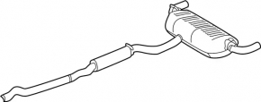 Infiniti QX50 19 exhaust pipe - dented