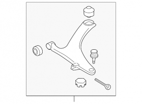 Lower control arm, front right, Subaru Outback 10-14