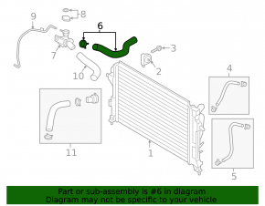 Upper cooling pipe Hyundai Kona 18-21 2.0 on the cylinder head