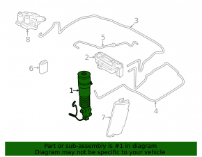 Rear left air shock absorber BMW 7 F01 11-15