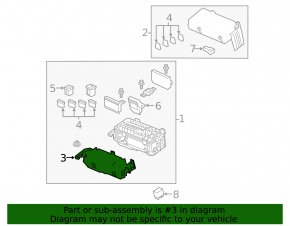 Honda Clarity 18-21 usa underhood fuse box housing