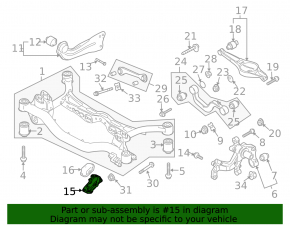 Trailing arm bracket rear left VW CC 08-17