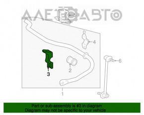 Rear stabilizer mounting bracket right Lexus RX400h 06-09 AWD complete 3 parts
