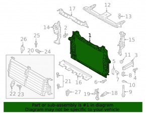 TV panel radiator Audi Q7 16-19