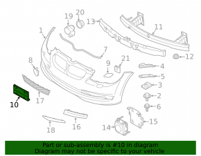 Front number plate area BMW 3 F30 12-13