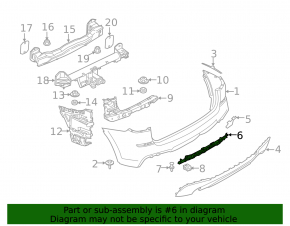 Rear bumper bracket on the central amplifier BMW X3 G01 18-21 for foot opening sensor, without towbar