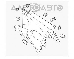 Rear seat trim left Mini Cooper F56 3d 14-24 black