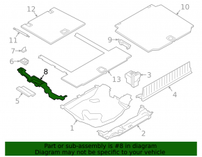 Trunk floor mount left BMW X5 G05 19-23