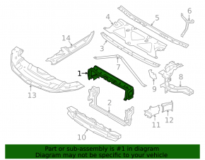 Upper radiator deflector BMW 7 G11 G12 16-19 B58