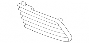 Lower left front bumper grille without fog lights Toyota Prius 20 04-09