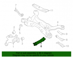 Rear right longitudinal arm Infiniti QX30 17-19 FWD