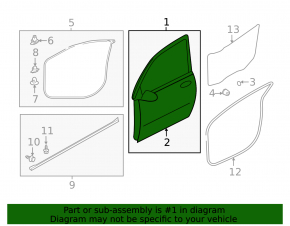 Door bare front left Mitsubishi Outlander Sport ASX 10-23