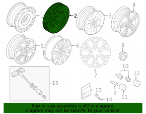 Spare tire for Audi A3 8V 15-19 125/70/R18