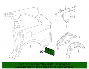 Left ventilation shield Toyota Sienna 21-25