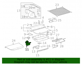 Left trunk box for Toyota Prius 20 04-09