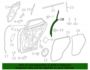 Rear inner door trim, rear left, Lexus RX350 RX350h RX450h+ RX500h 23-26