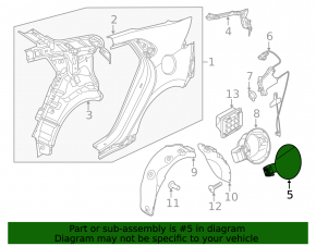 Hyundai Ioniq 17-21 EV charging port cover