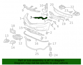Front bumper mount right Acura ILX 16-18