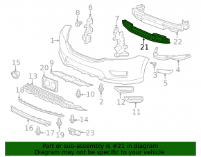 Honda Accord 13-15 front bumper absorber guide broken