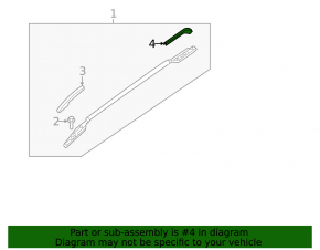 Rear left longitudinal roof rail cover for Nissan Rogue 14-20 with 3 mounts, broken mounts
