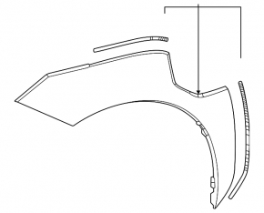 Front right fender arch trim for Toyota bZ4X 22-26