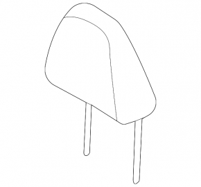 Front right headrest Nissan Rogue 21-26 black leather