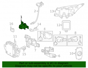 Lexus RX350 RX350h RX450h+ RX500h 23-26 front view camera in the radiator grille