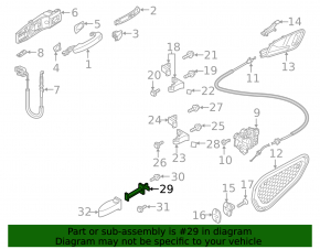 Door limiter rear left Audi A3 8V 15-20 4d, 5d