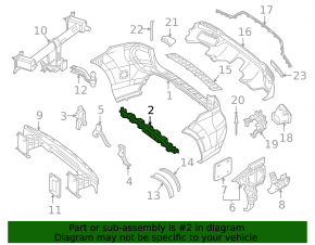 Rear bumper bracket central Mercedes W166 GLE 16-19 AMG pkg