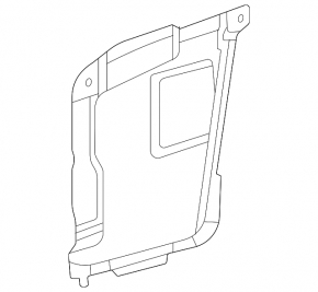 Insulation of the engine shield front right Mercedes X167 GLS 450 20-26 metal